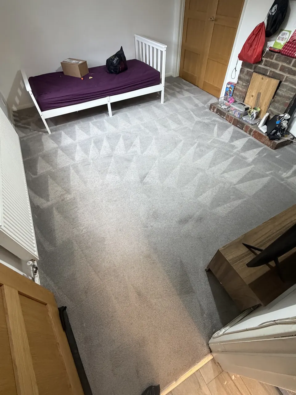 Living room carpet after cleaning