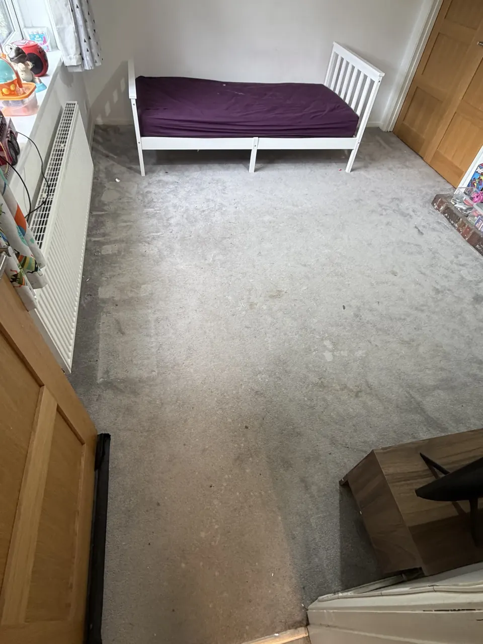 Living room carpet before cleaning