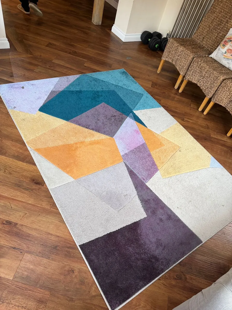Colourful rug from a Reborn cleaning job